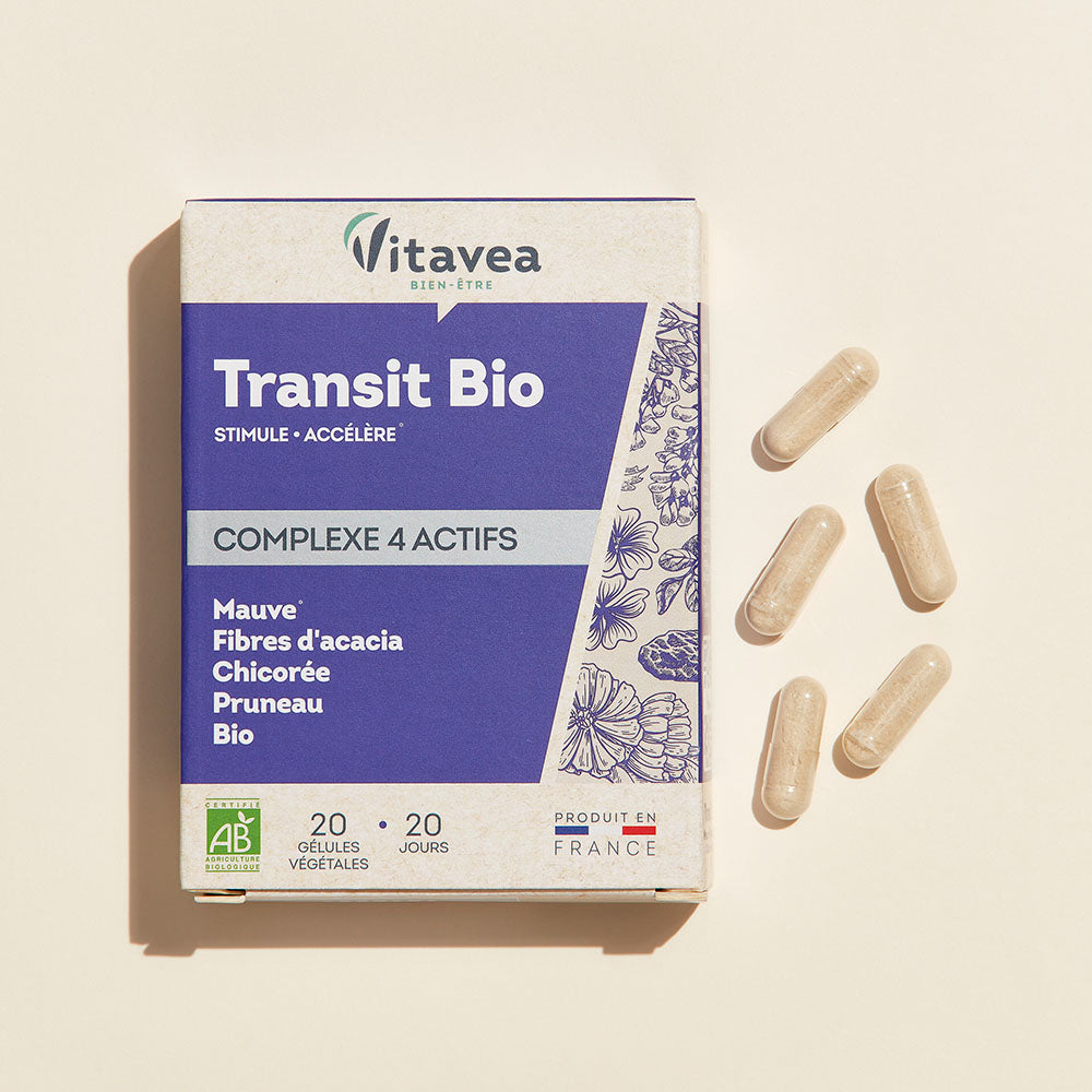 Vitavea - Complément Alimentaire Transit Régulier - Idéal Transit, Confort  Intestinal, Constipation Adulte - Pruneau, Tamarin, Guimauve - 20 gélules 