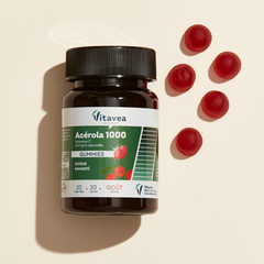 Gummies Vitamine C Acérola VITAVEA Bien-être aide à réduire la fatigue au quotidien et maintenir le bon fonctionnement du système immunitaire.